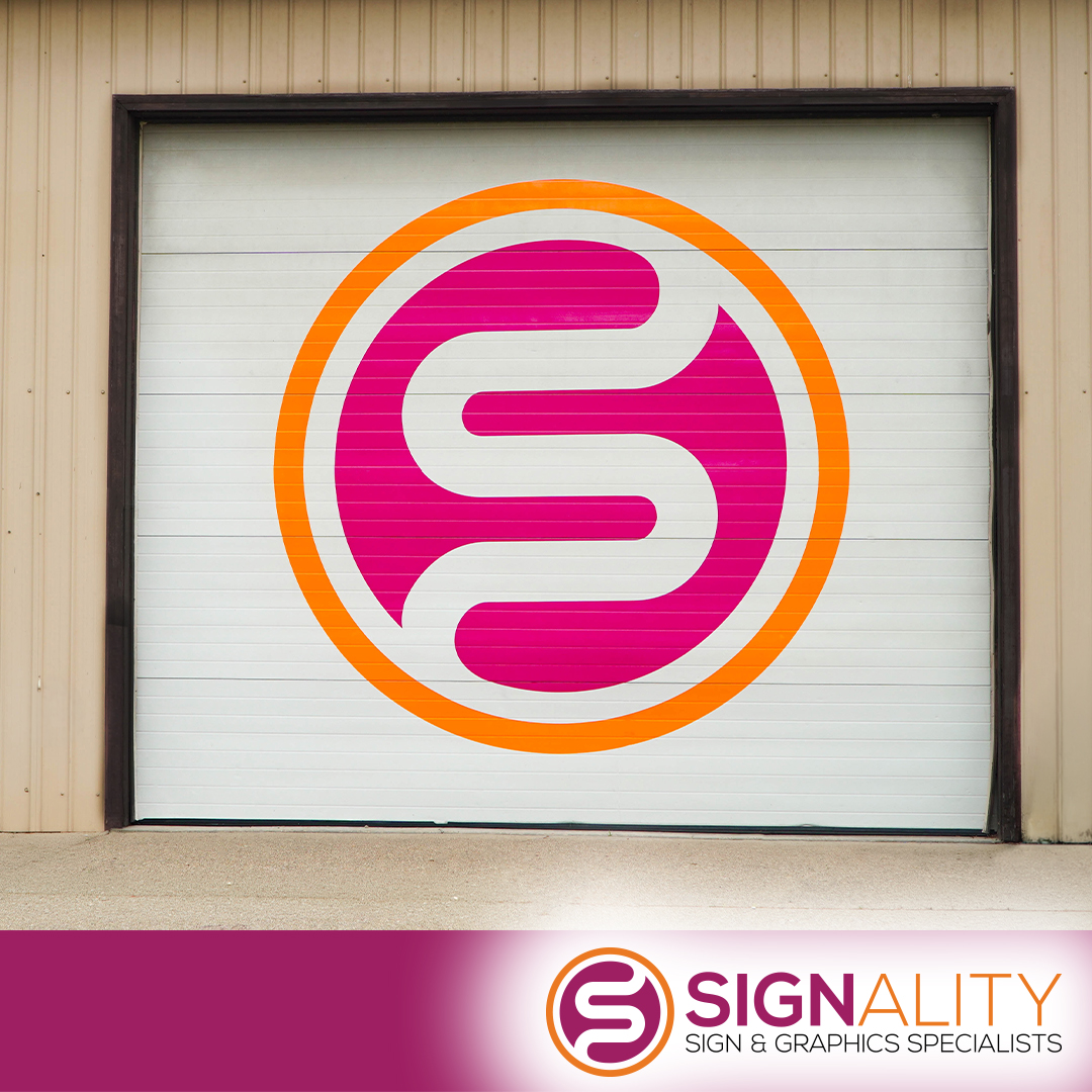 Signality logo on the garage door
