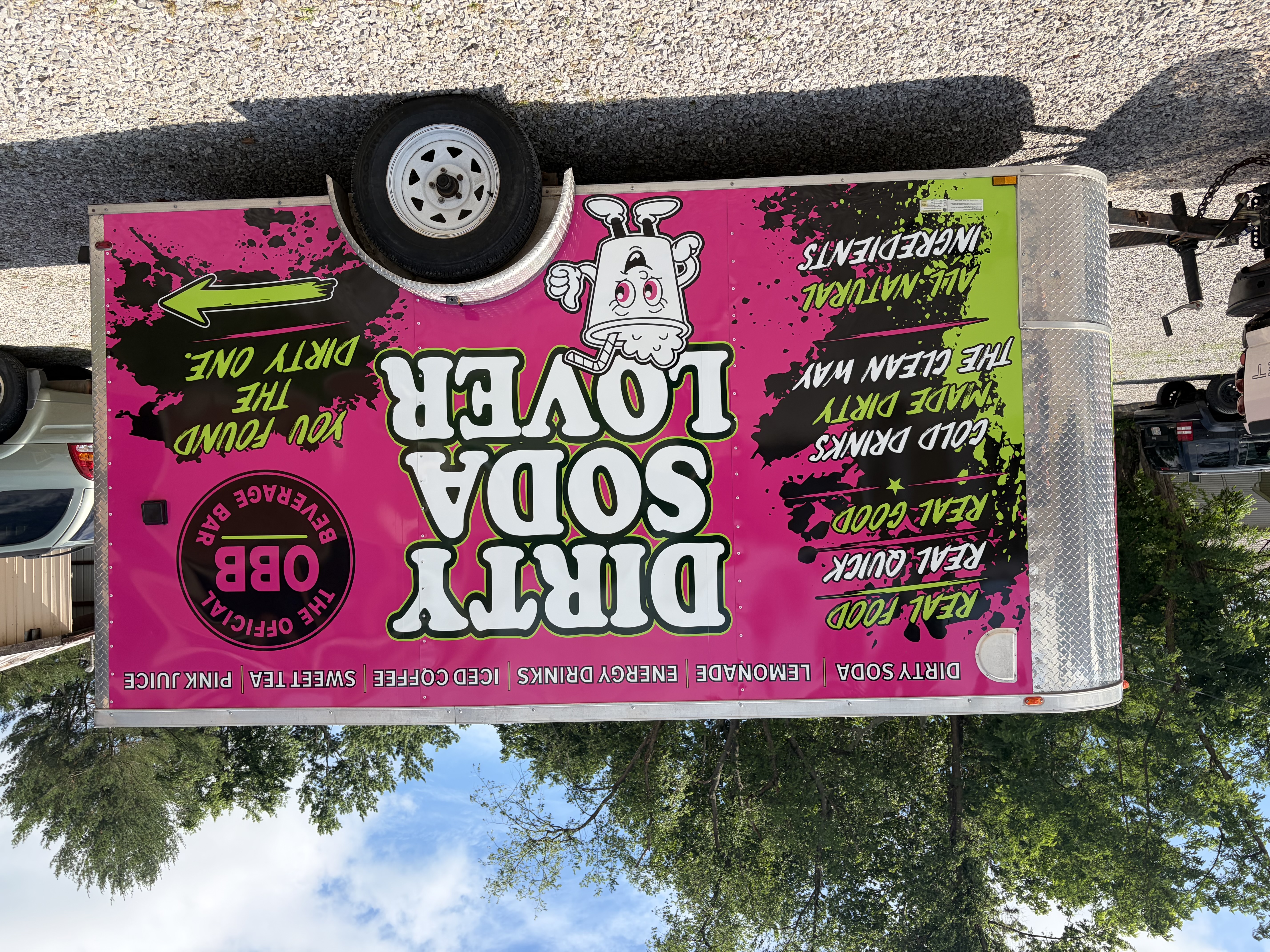 Dirty Soda Lover / OBB beverage trailer wrap